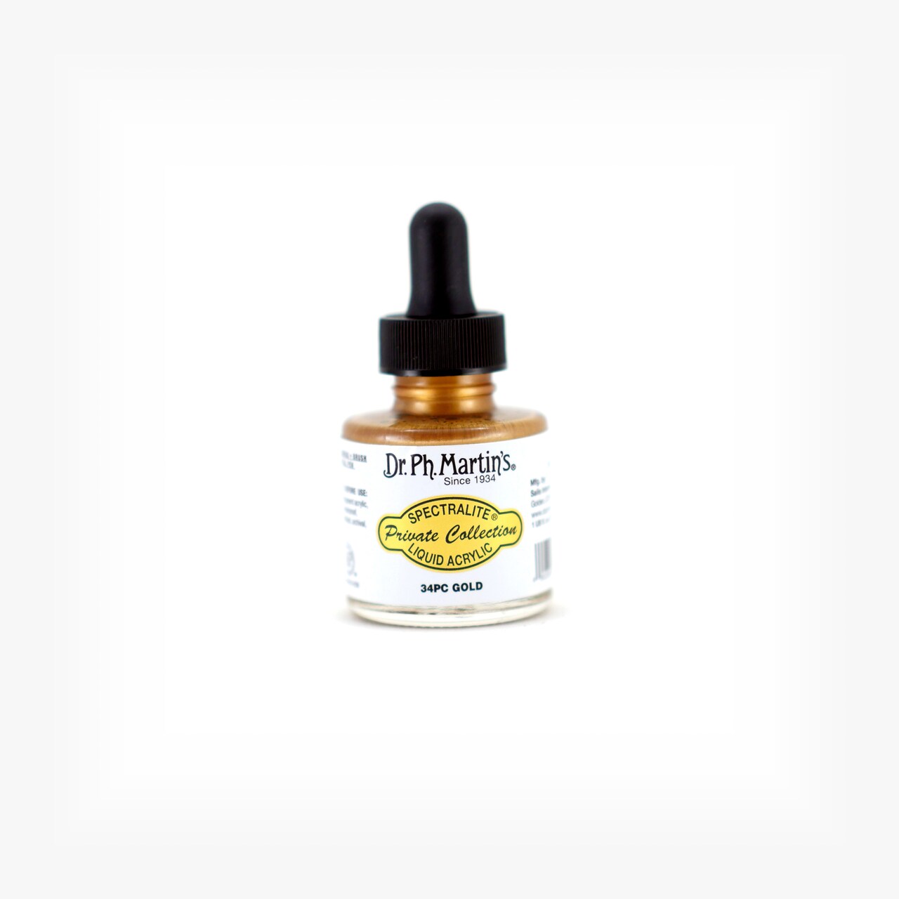 Dr. Ph. Martin's® Spectralite Private Collection Liquid Acrylics, 1.0 US fl oz, 34PC Gold, 1 Bottle